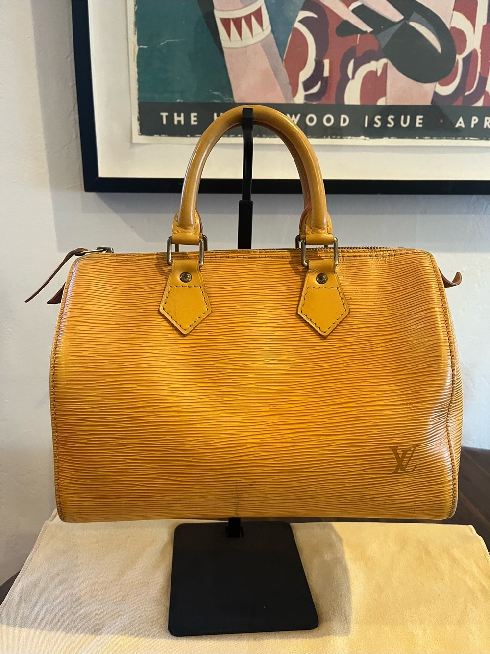 Louis Vuitton Yellow Epi Speedy 25”